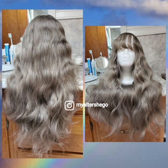 Other - Grey wavy skin top wig